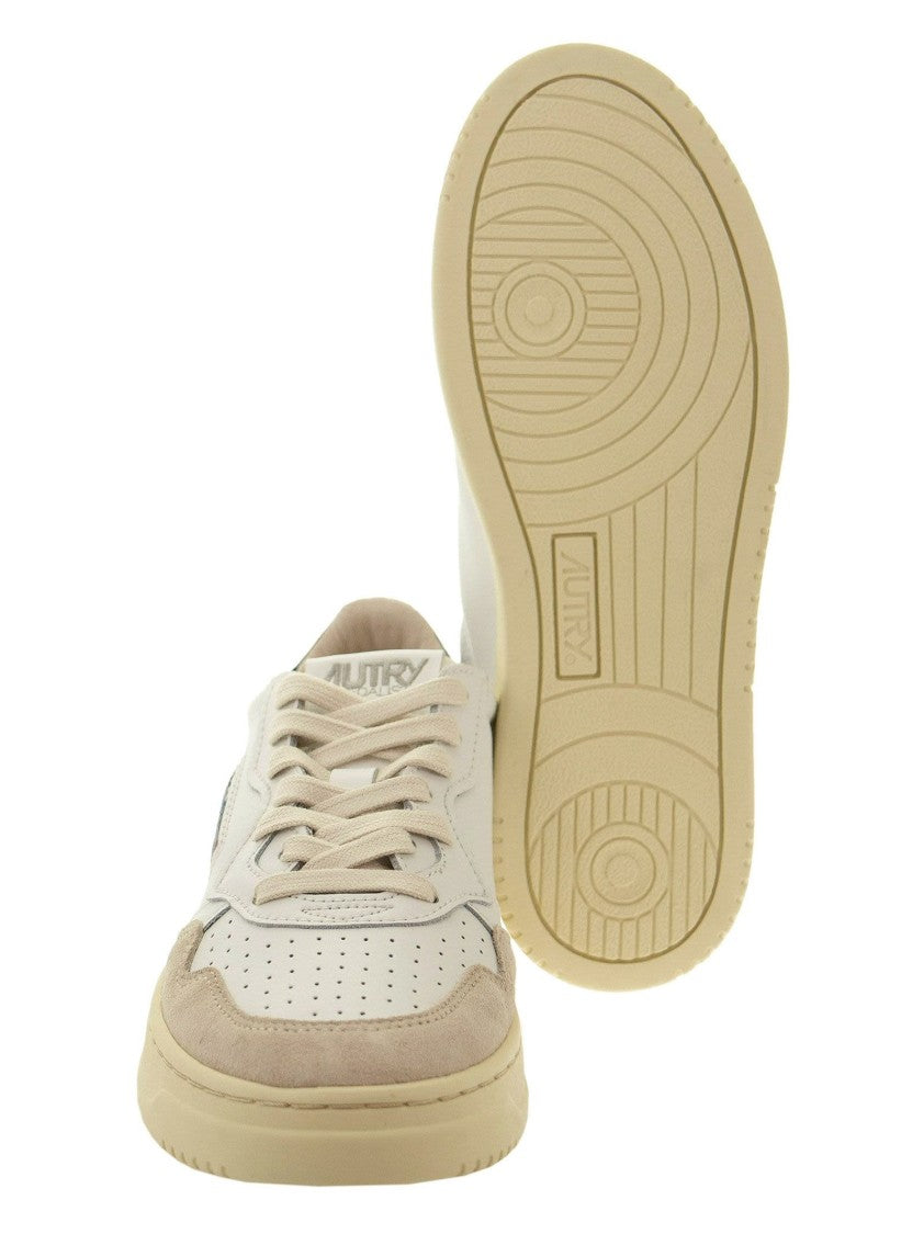 Autry Medalist Low - Leather And Suede Sneakers