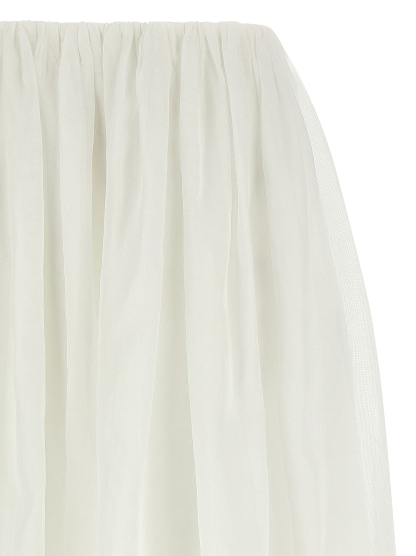 Brunello Cucinelli Multi-Layer Cotton Maxi Skirt With Elastic Waist