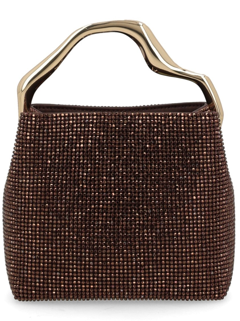 Cult Gaia Solene Mini Rhinestone Mesh Handbag