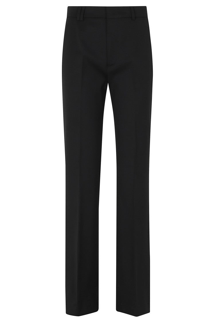 Seventy Black Straight-Fit Wool-Blend Formal Pants