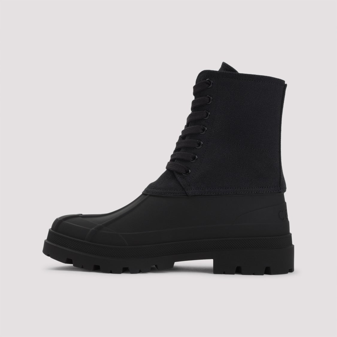 Celine Black Canvas Ankle Boots
