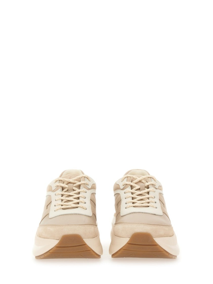 Hogan Leather Sneakers With Textured Upper And Modern Sole
