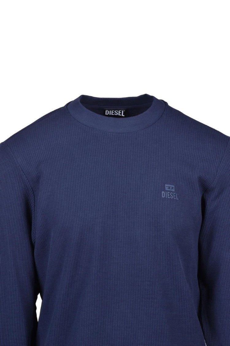 Diesel Blue Cotton Men's Crewneck Sweatshirt