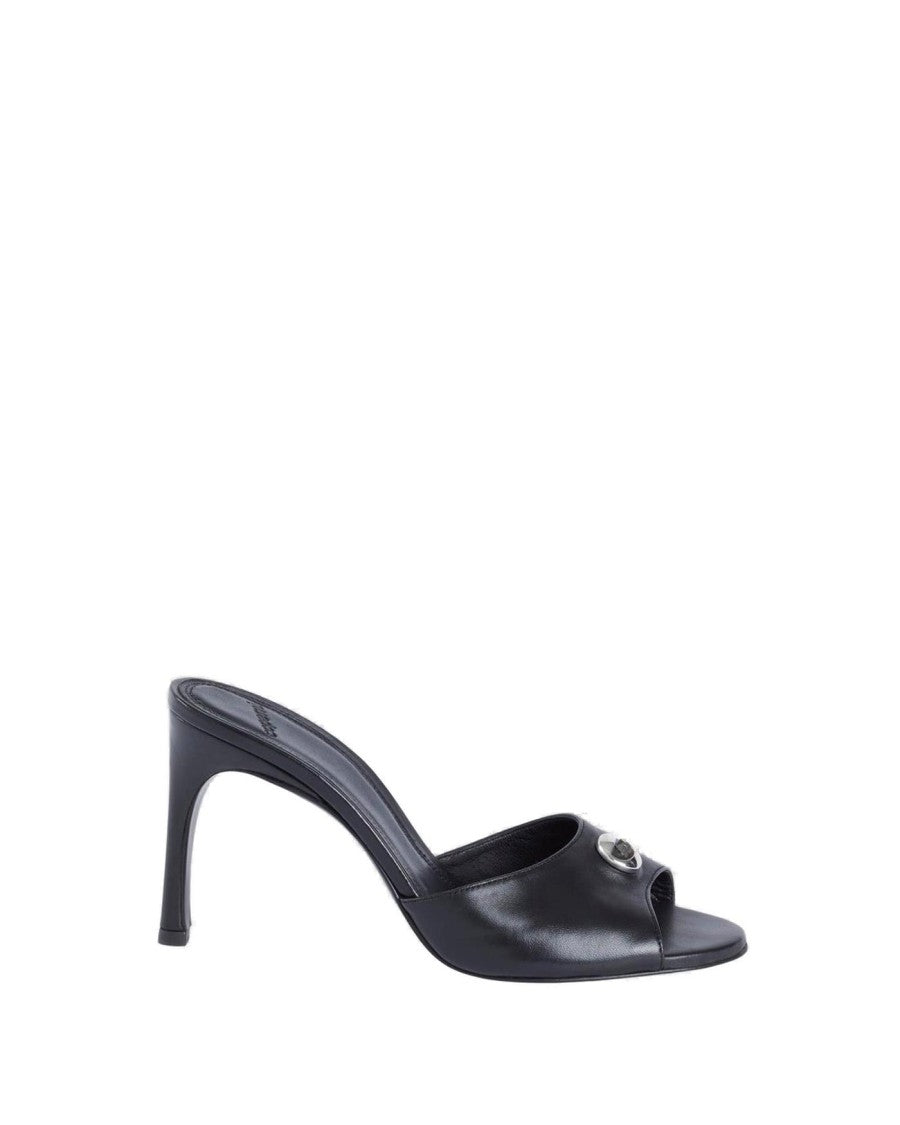 Coperni Open-Toe Black Lamb Leather Mules