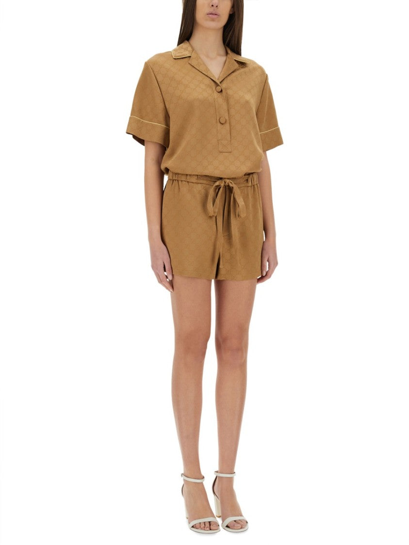 Gucci Smooth Satin Shorts With Tailored Fit