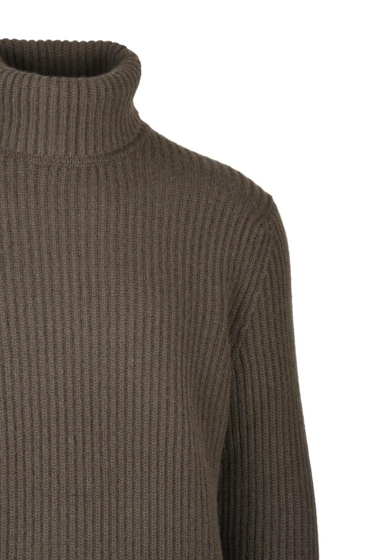 Malo High Neck Cashmere Sweater - Brown