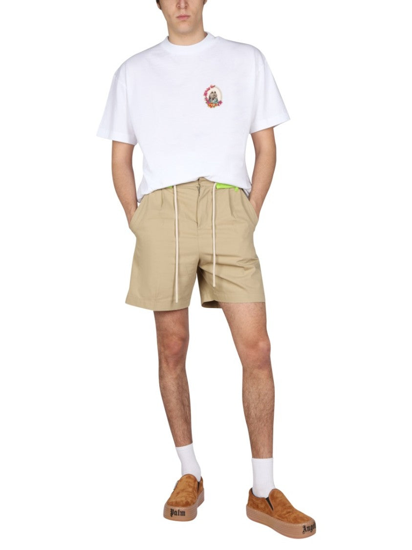 Palm Angels Side Band Bermuda Shorts