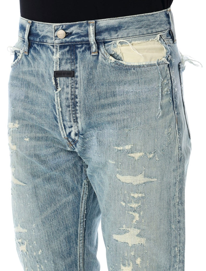 Fear Of God Repaired Classic Jeans With Vintage Hand-Distressing