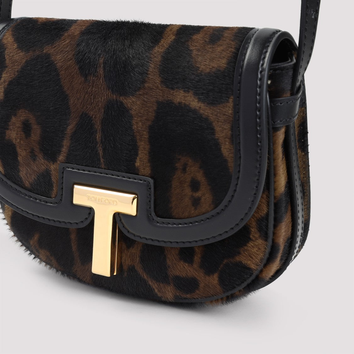 Tom Ford Shoulder Bag With Distinctive Leopard Print Design