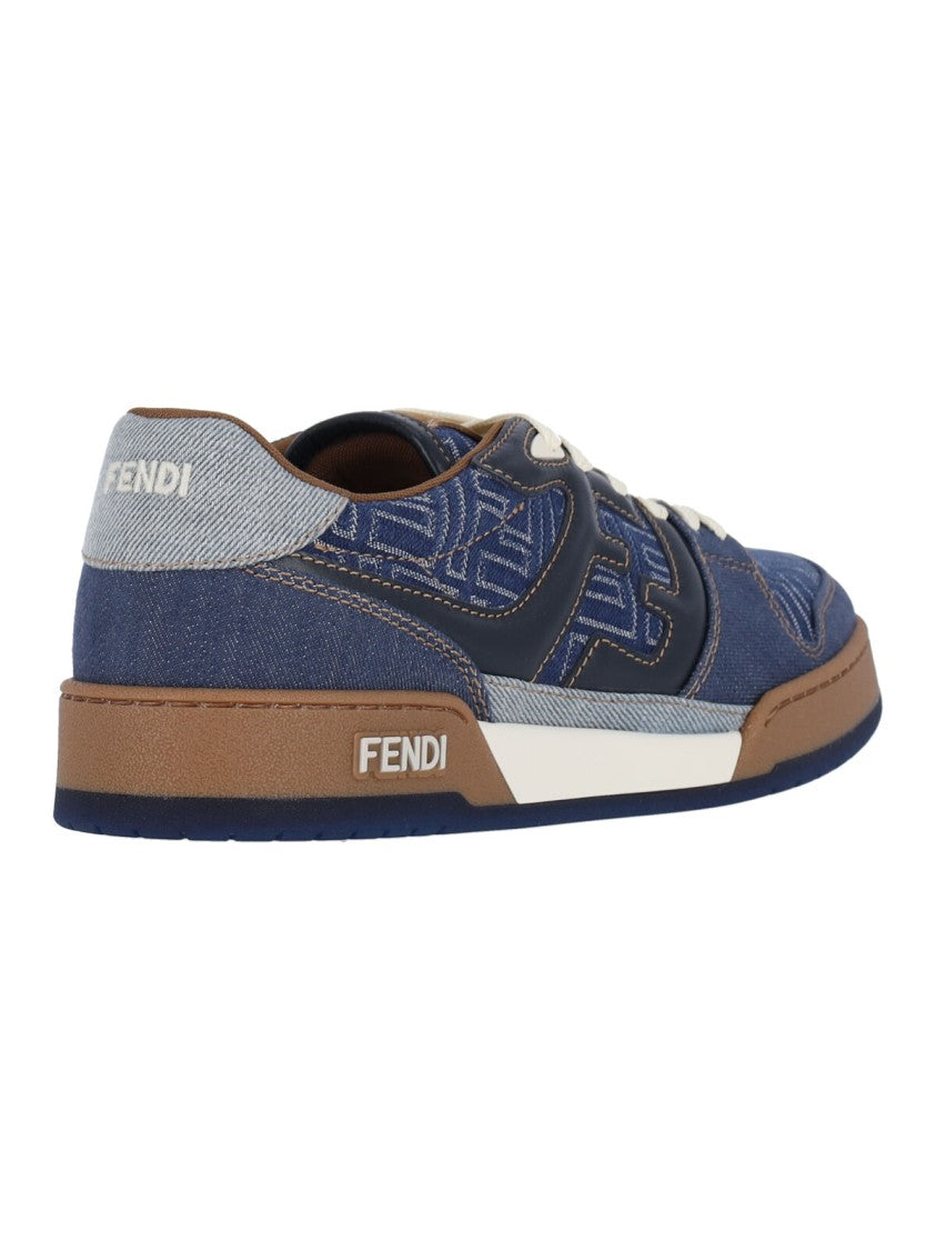 Fendi "Match" Low-Top Sneakers – Blue
