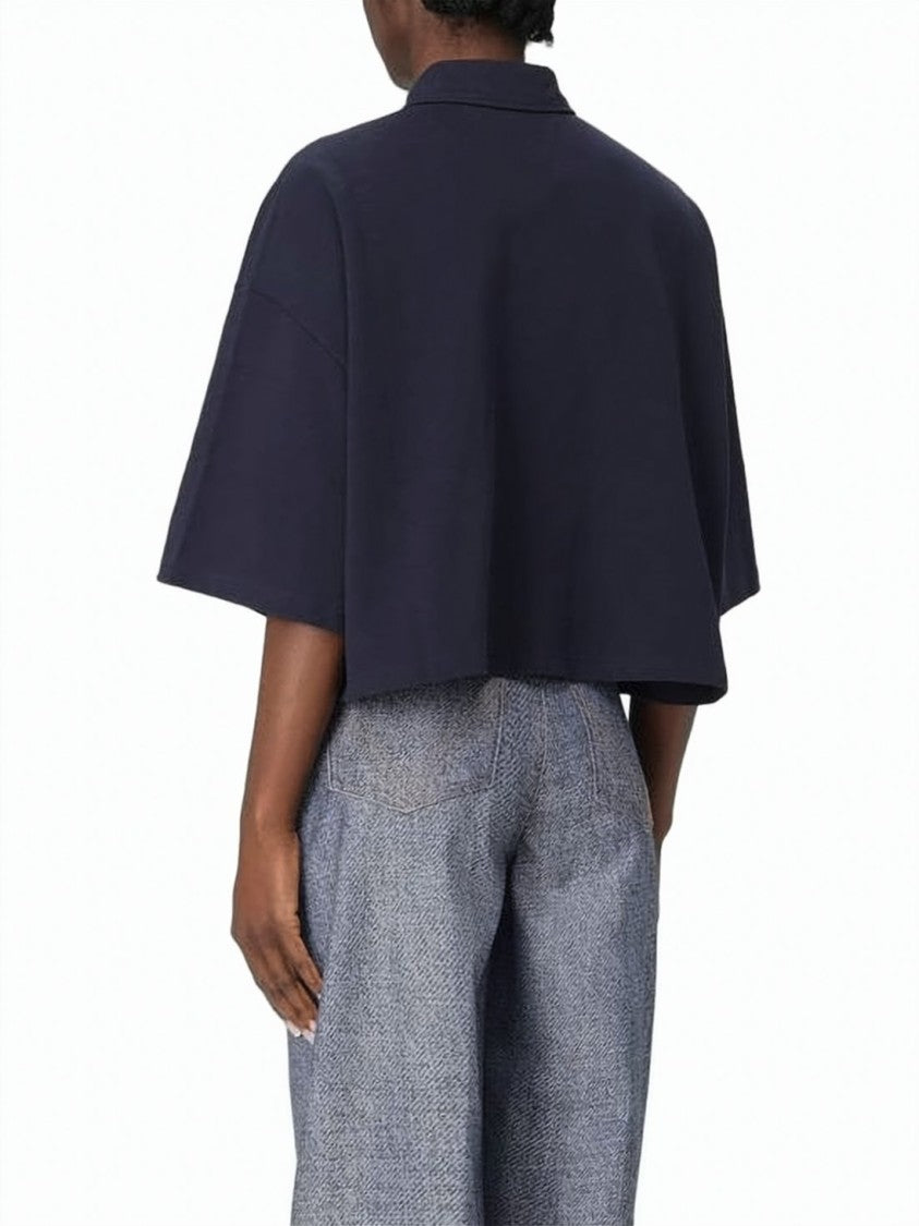 Bottega Veneta Boxy Cropped Polo Shirt