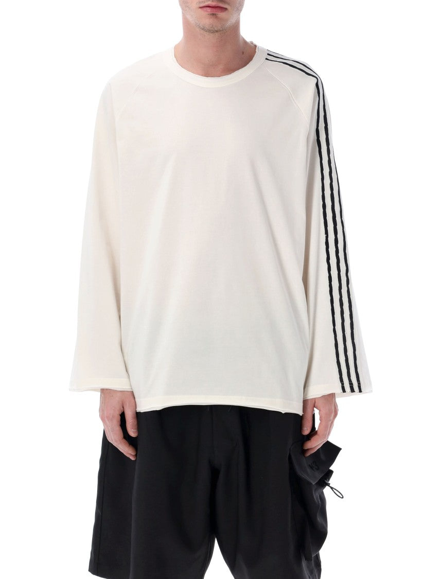 Y-3 Raw Edge Long Sleeve White T-Shirt