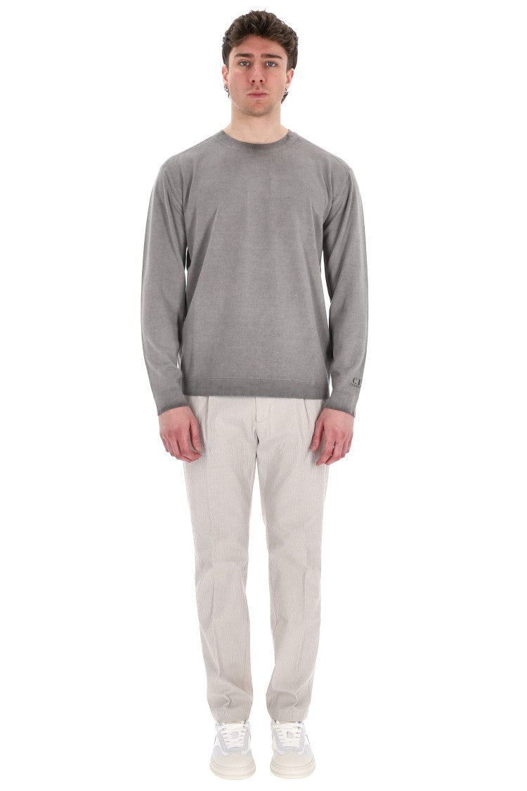 C.P. Company Delavé Effect Cotton Crepe Crewneck
