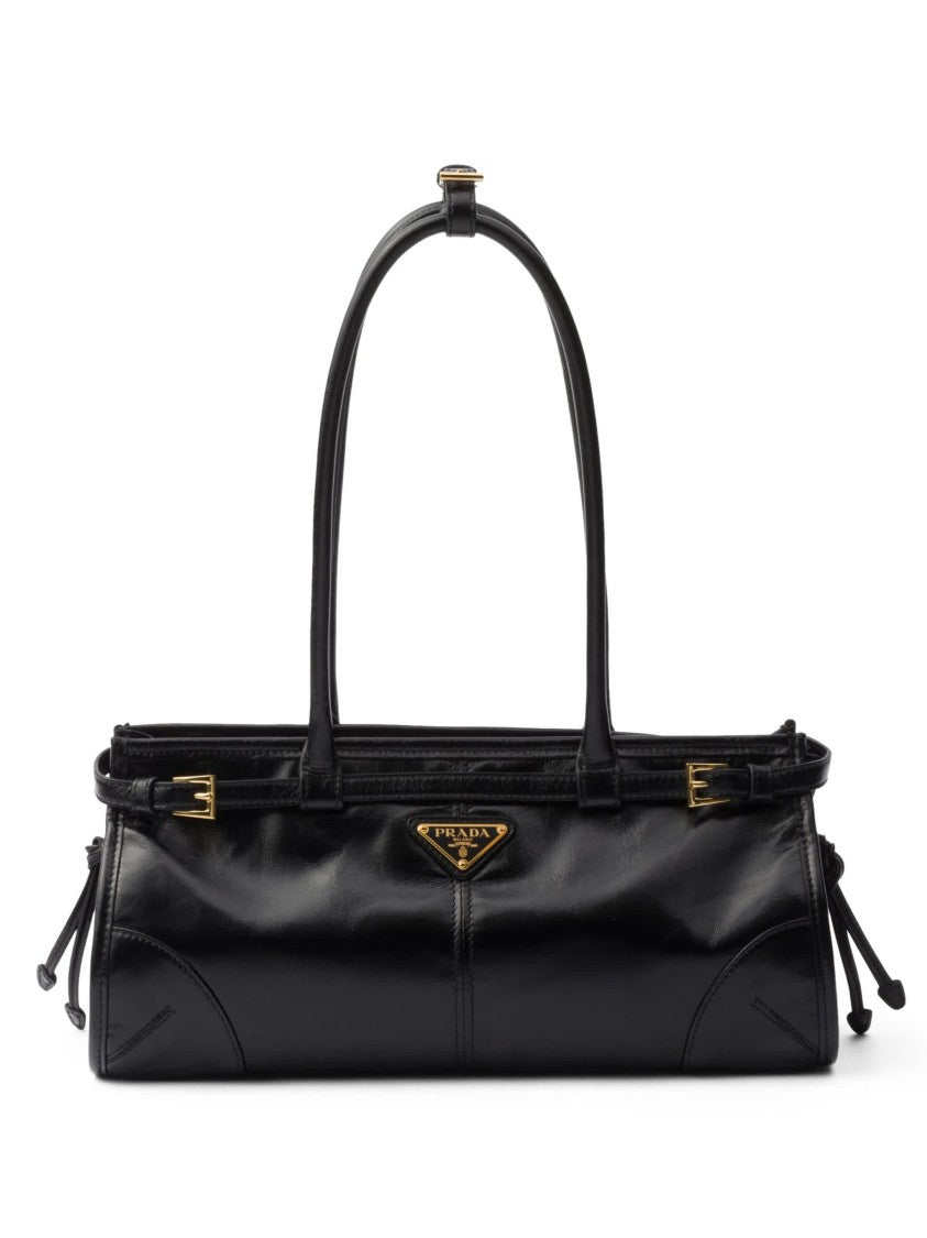 Prada Black Bonnie Smooth Leather Medium Shoulder Bag
