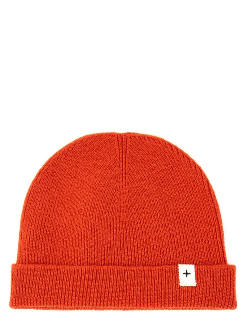 Jil Sander Ribbed Red Beanie Hat
