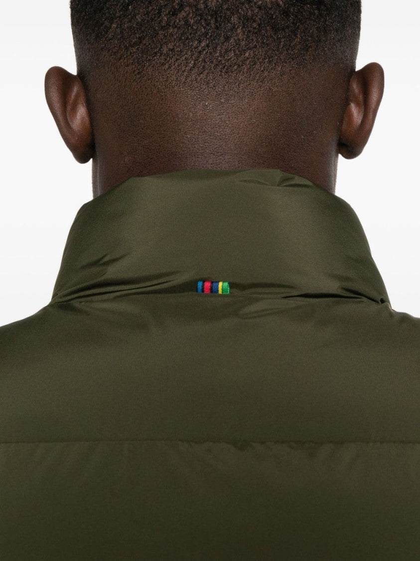 Paul Smith Sleeveless Quilted Jacket With High Collar