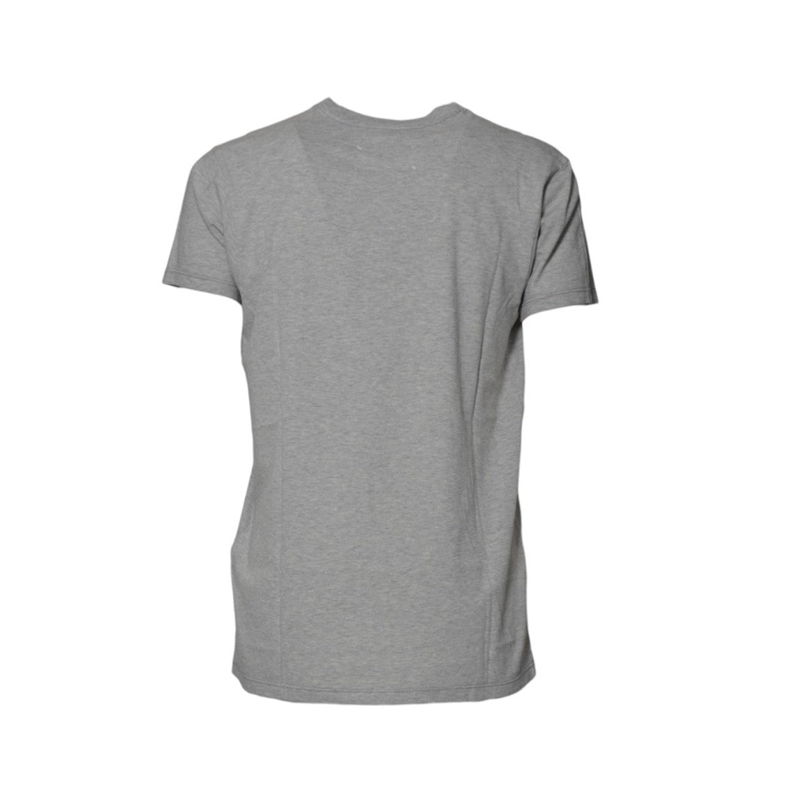 Maison Margiela Light Grey Cotton T-Shirt With Logo Print
