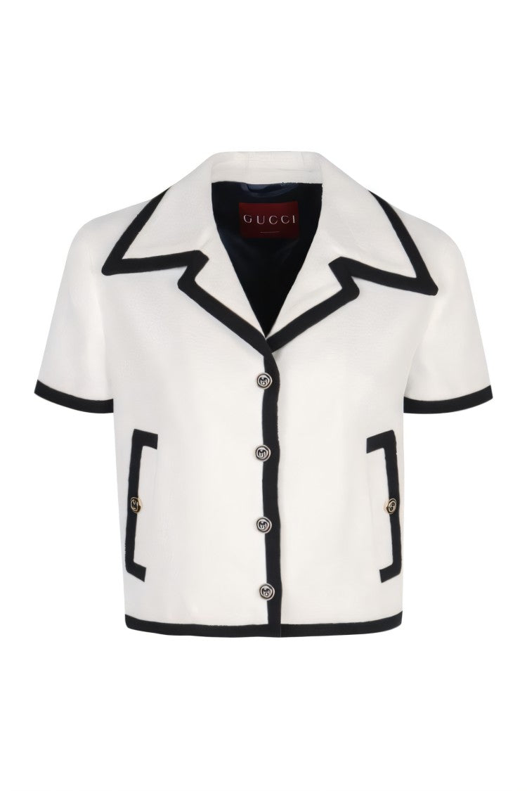 Gucci Cropped White Jacket