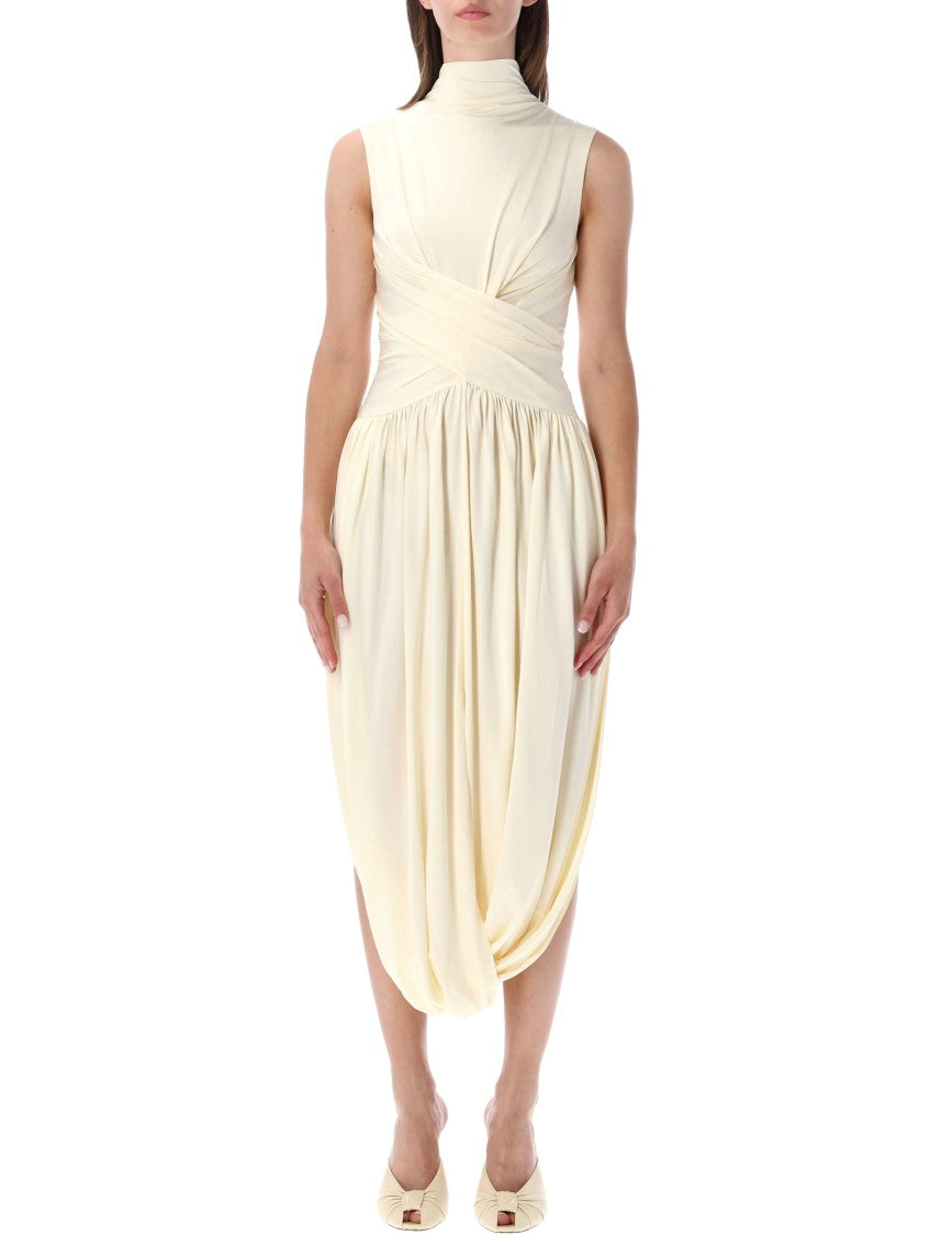 Self-Portrait Jersey Wrap Midi Dress