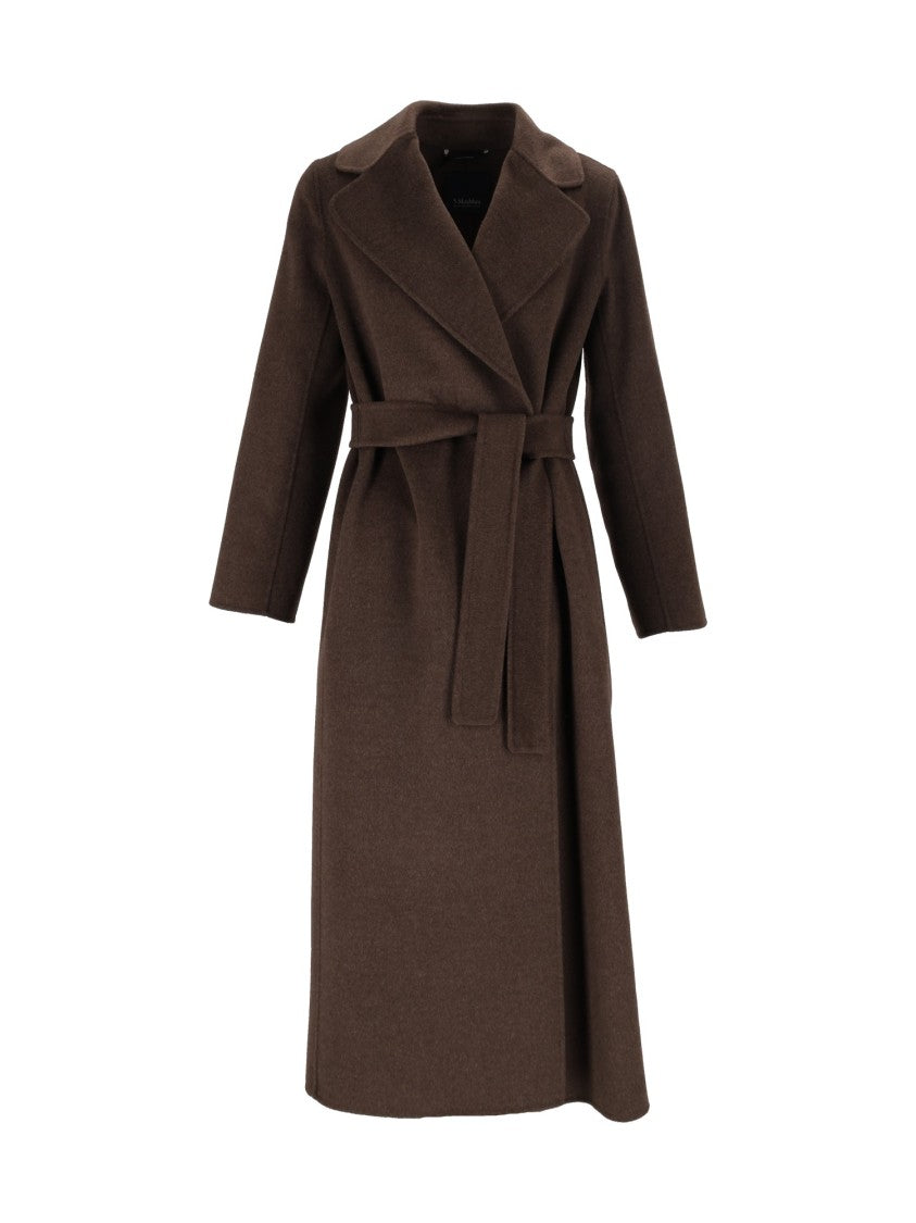 Max Mara Brown Pace Belted Wrap Coat