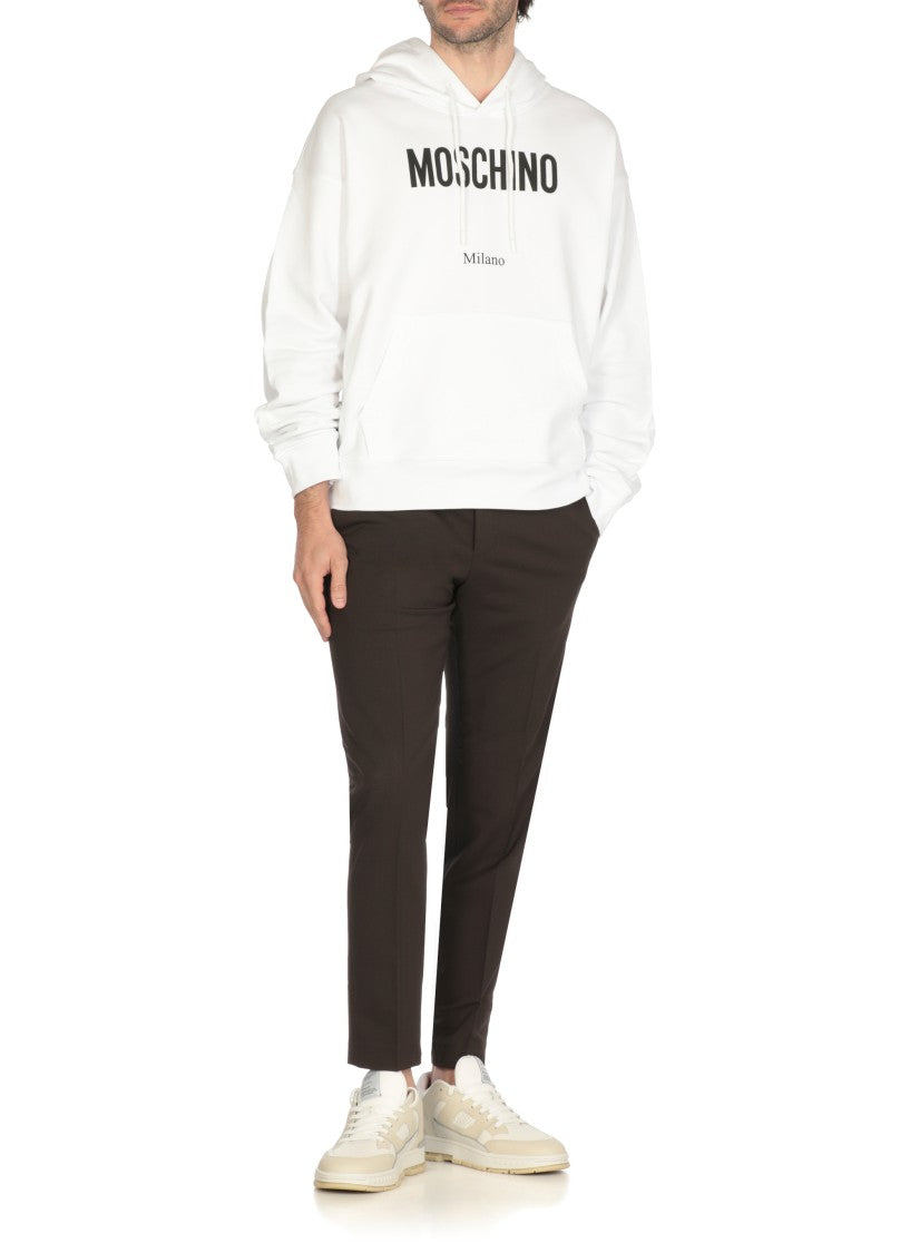 Moschino Cotton Logoed Hoodie