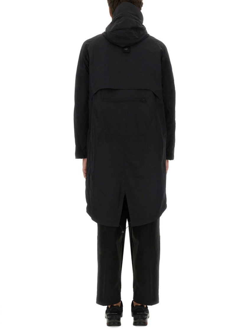 Jg1 Black Nylon Parka With Textured Finish