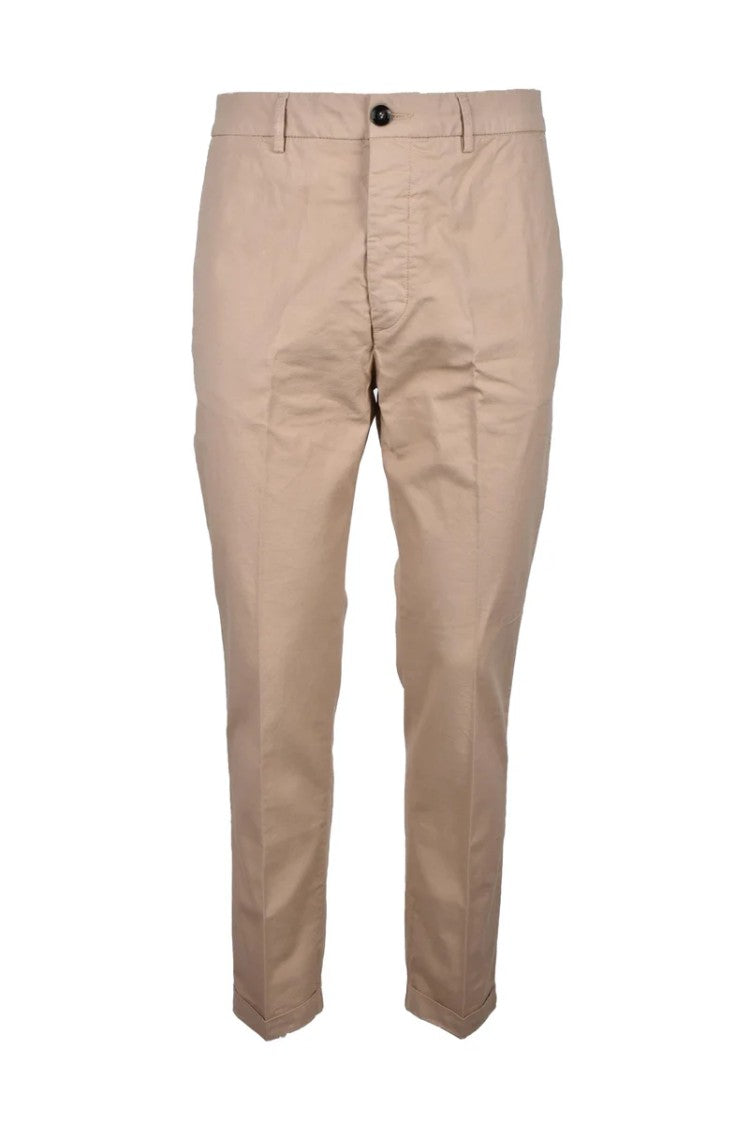 True Nyc Beige Stretch Cotton Pants