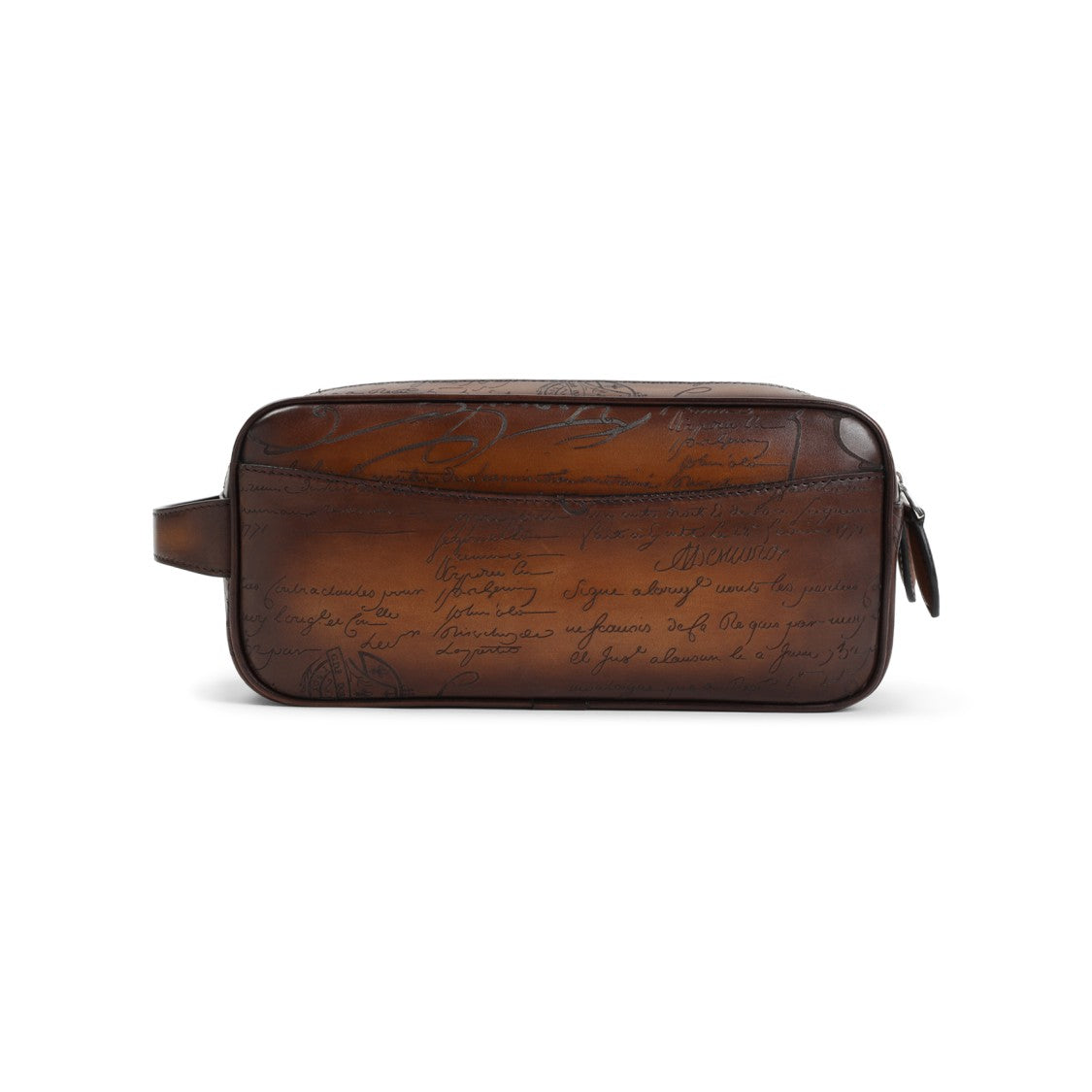 Berluti Brown Leather Wash Bag