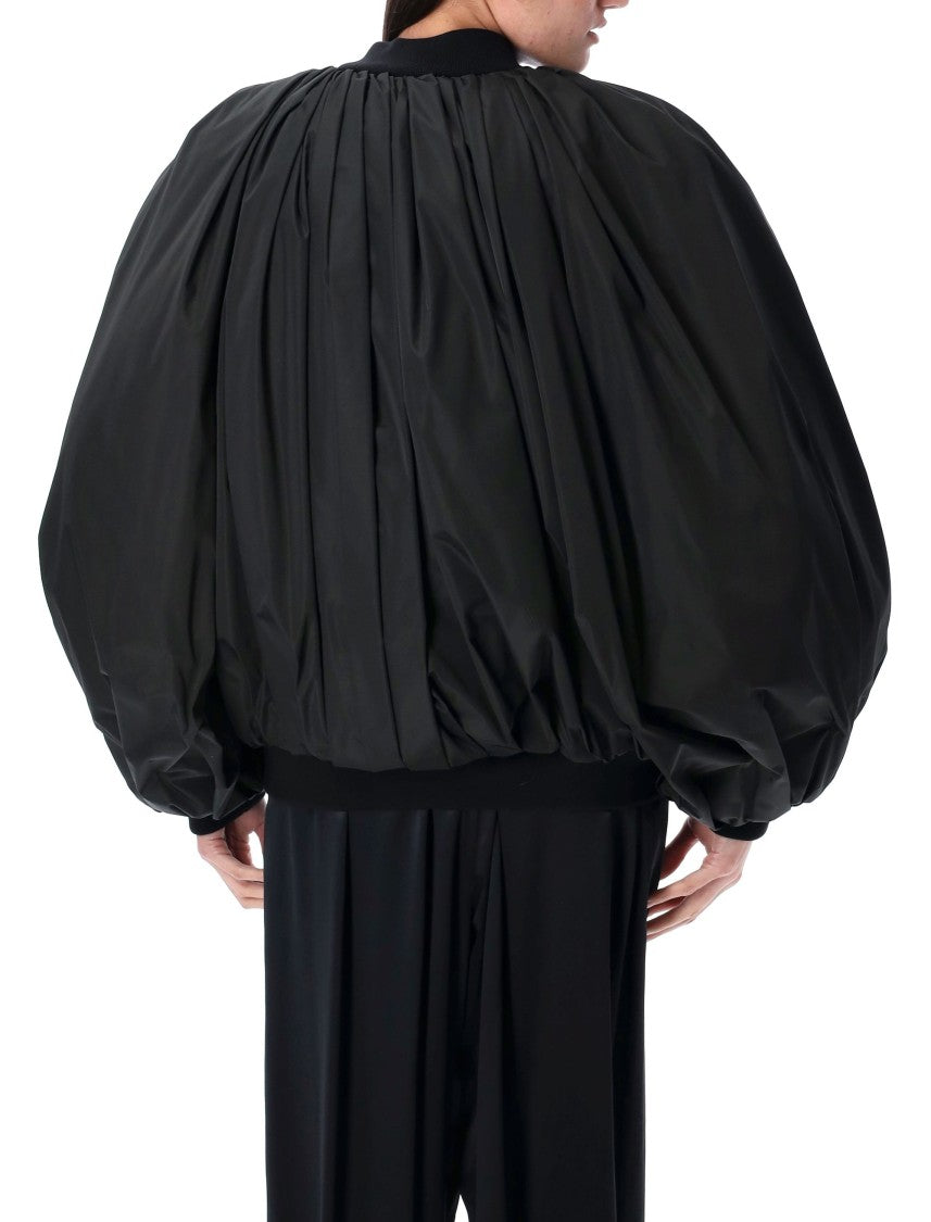 Balenciaga Avant-Garde Draped Bomber Jacket