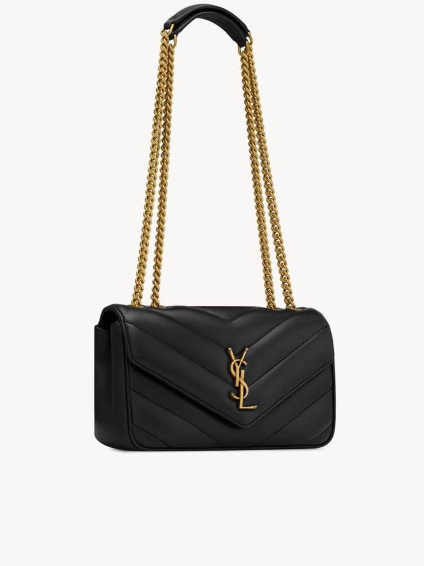 Saint Laurent Loulou S Quilted Chevron Chain Shoulder Bag
