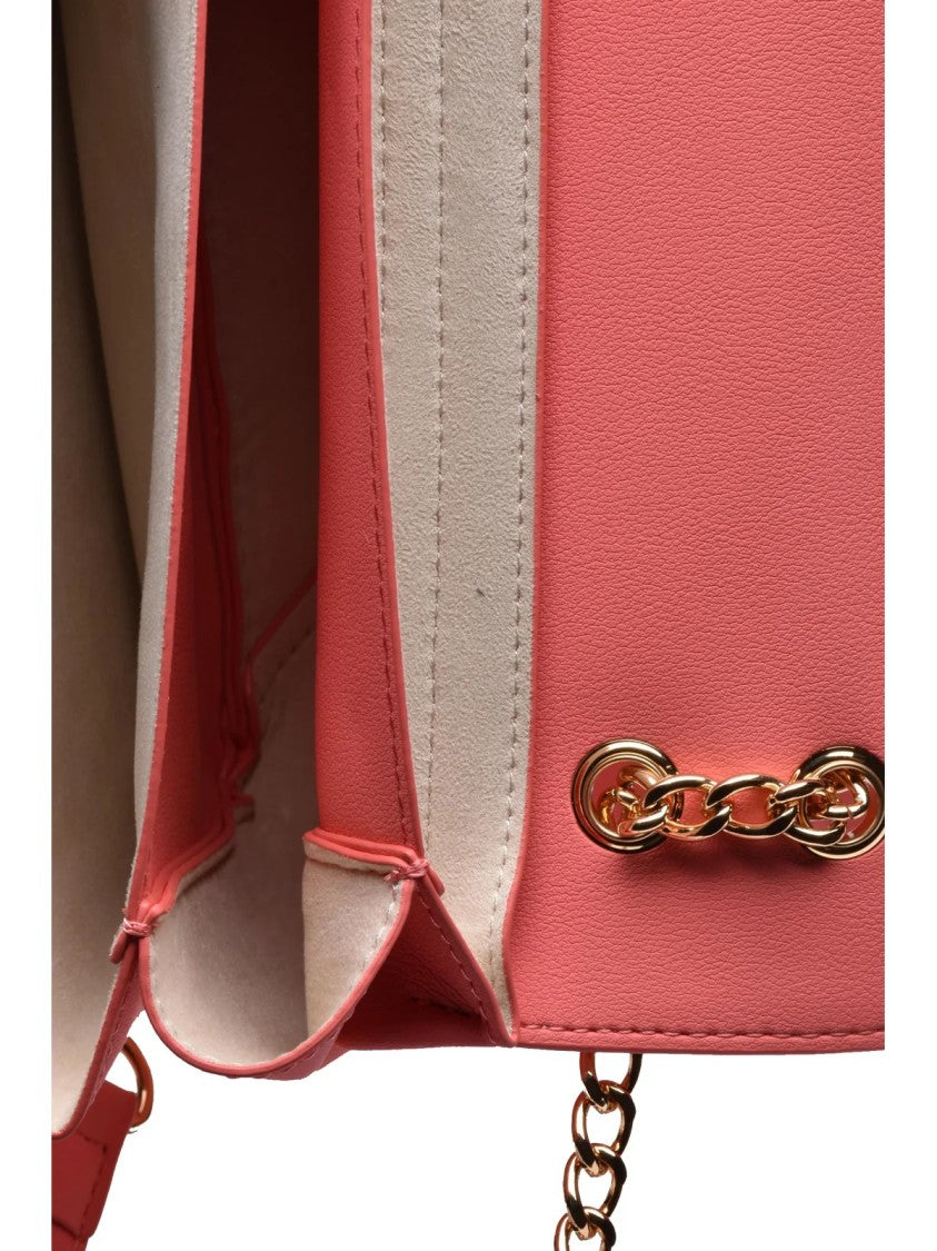 Love Moschino Red Polyurethane Logo Crossbody Bag
