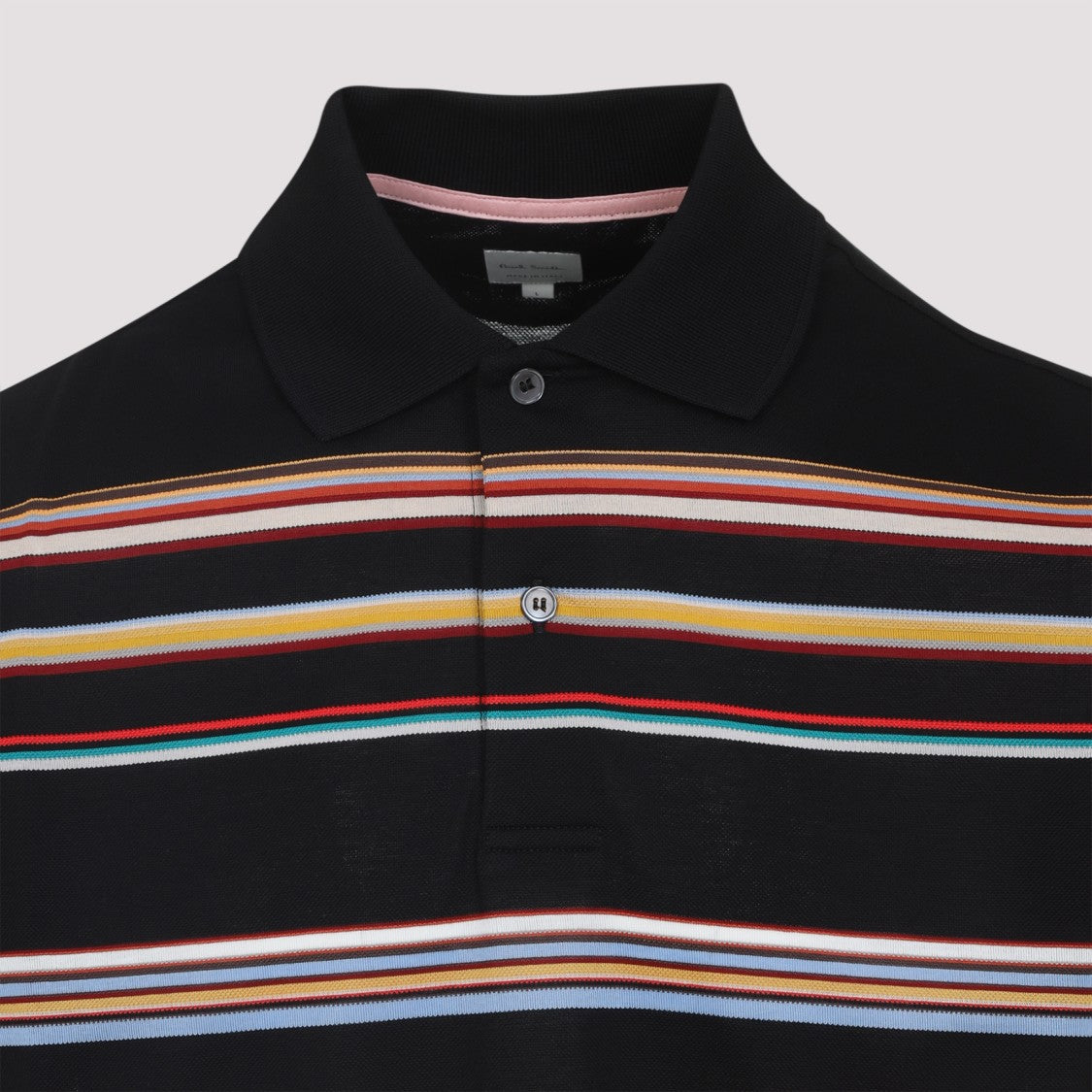 Paul Smith Black Cotton Mens Signature Stripe Polo Shirt