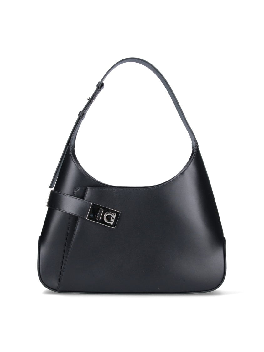 Ferragamo "Hobo L" Shoulder Bag – Black
