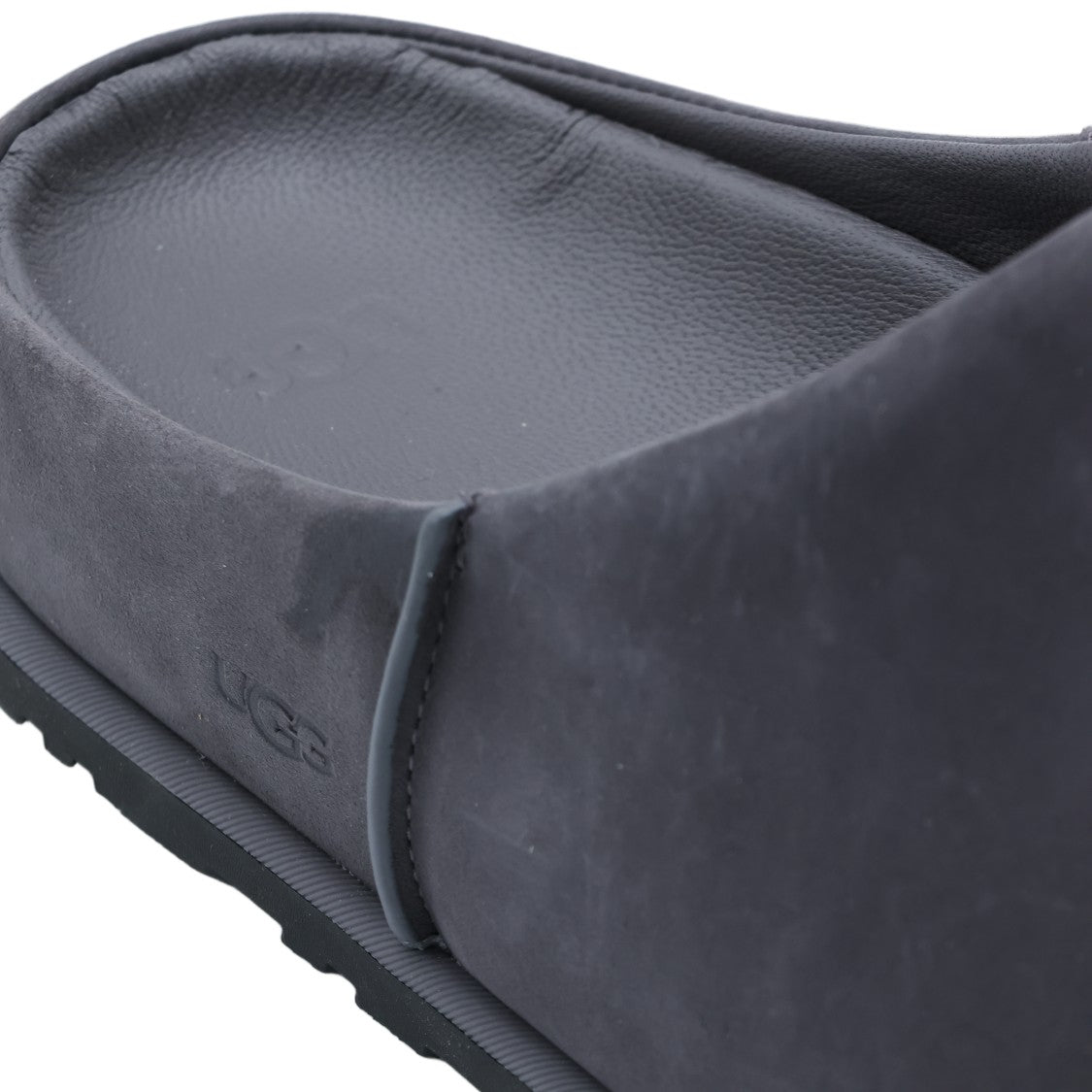 Ugg Slip-On Grey Mule Loafers With Embossed Logo