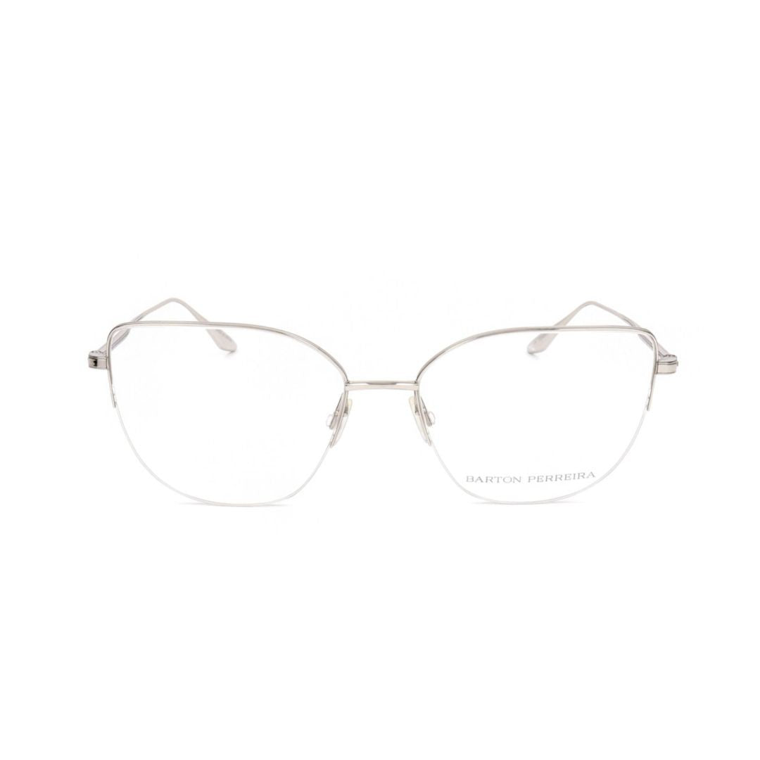 Barton Perreira Bp5004 551Yc Minimalist Cat-Eye Eyeglasses With Silver-Tone Frame