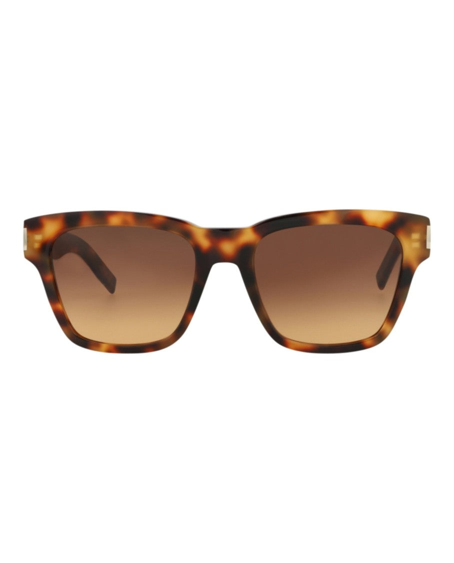 Saint Laurent Tortoiseshell Acetate Square-Frame Sunglasses