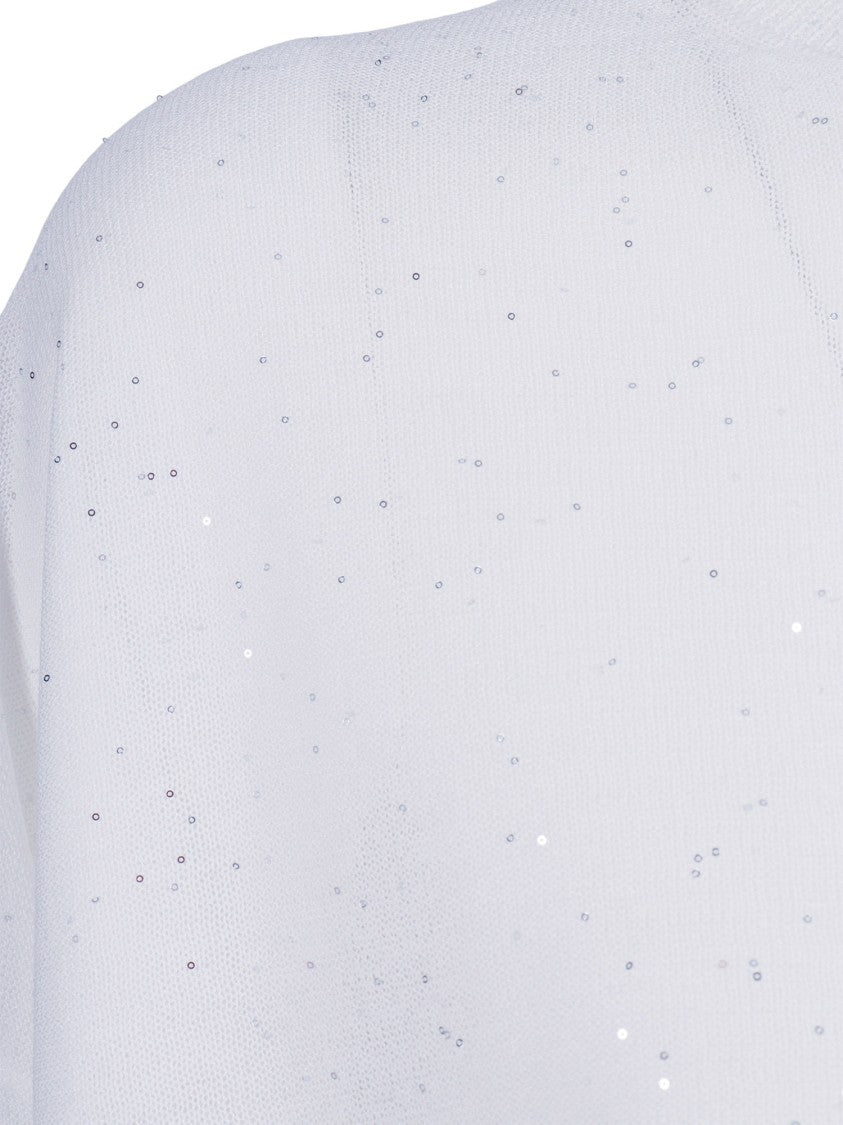 Kangra Cashmere Three Quarter Sleeve Sequined Cardigan