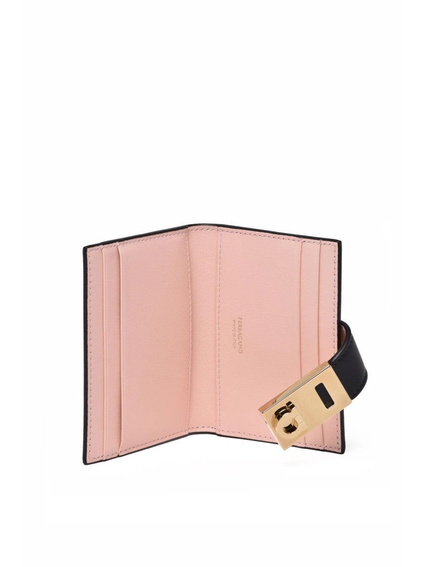 Ferragamo Black Leather Card Holder