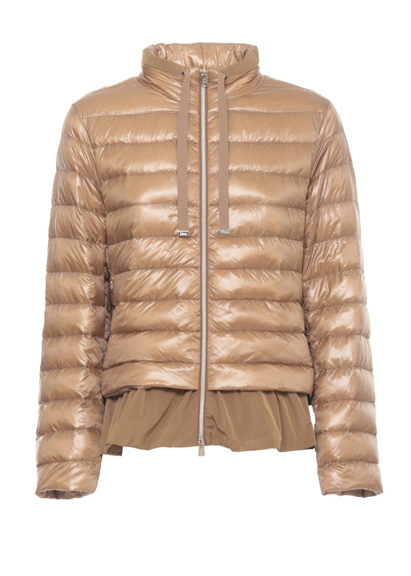 Herno Brown Quilted High Neck Down Jacket