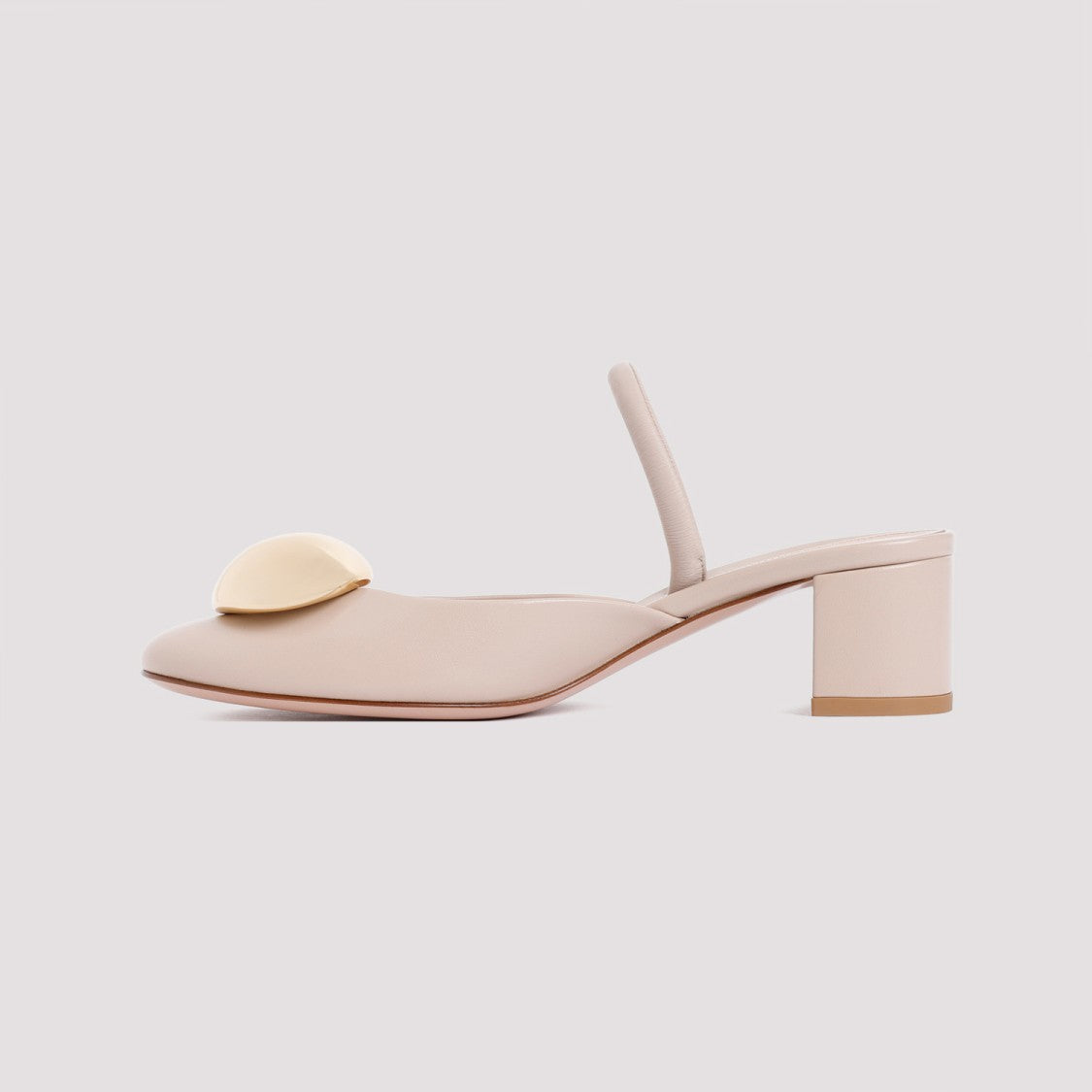 Gianvito Rossi Mousse Beige Nappa Leather Slingback Pump