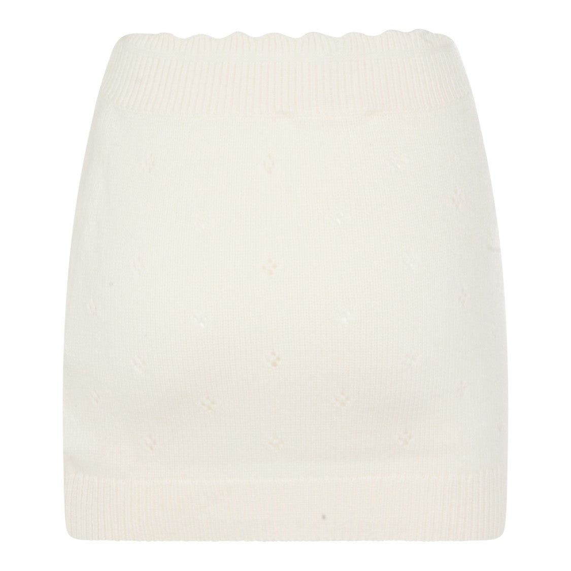 Chloé White Wool Skirt
