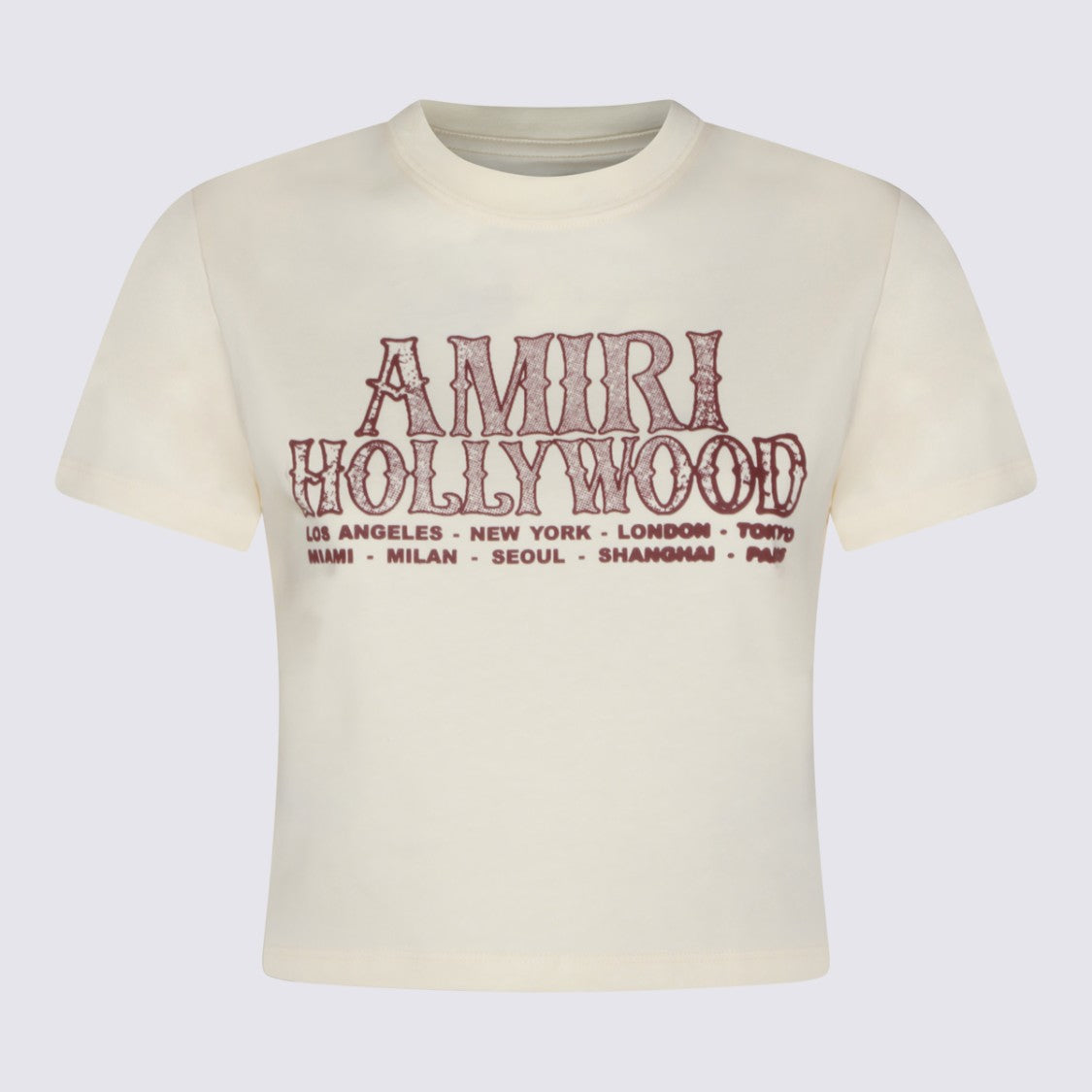 Amiri Ivory Cotton T-Shirt