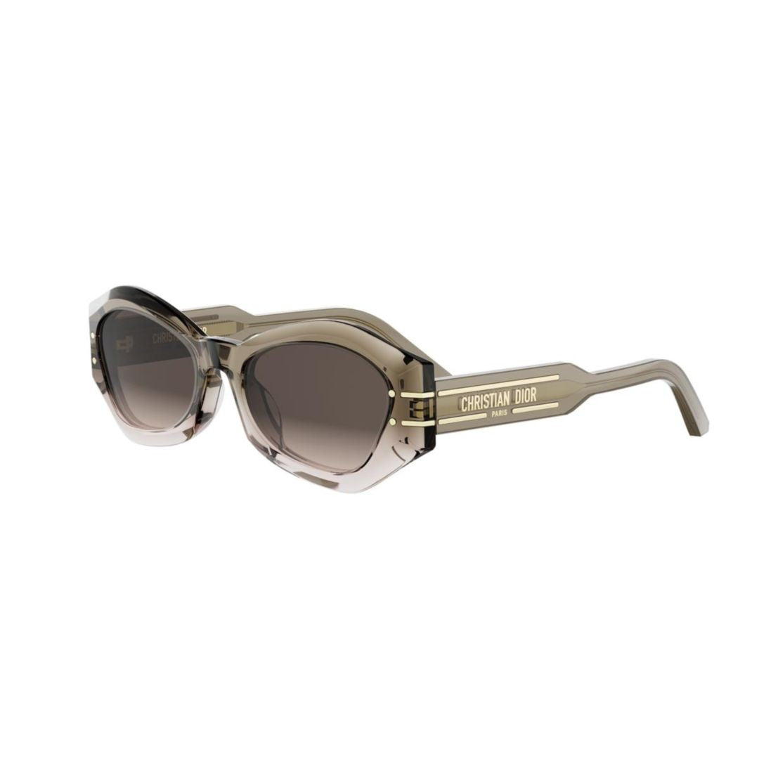 Dior Oversized Geometric Cat-Eye Sunglasses With Angular Temples