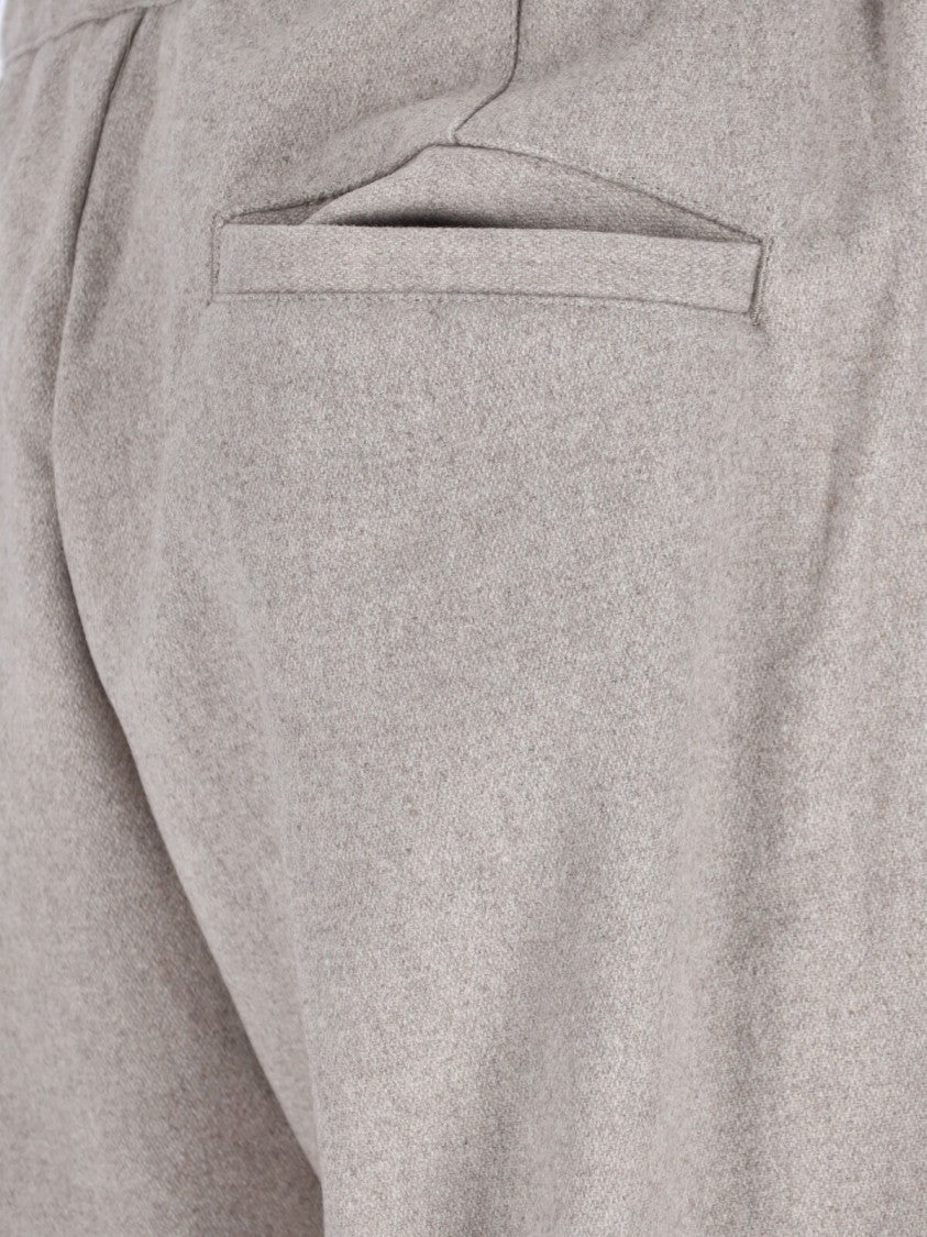 White Sand Wool-Blend Pants – Grey