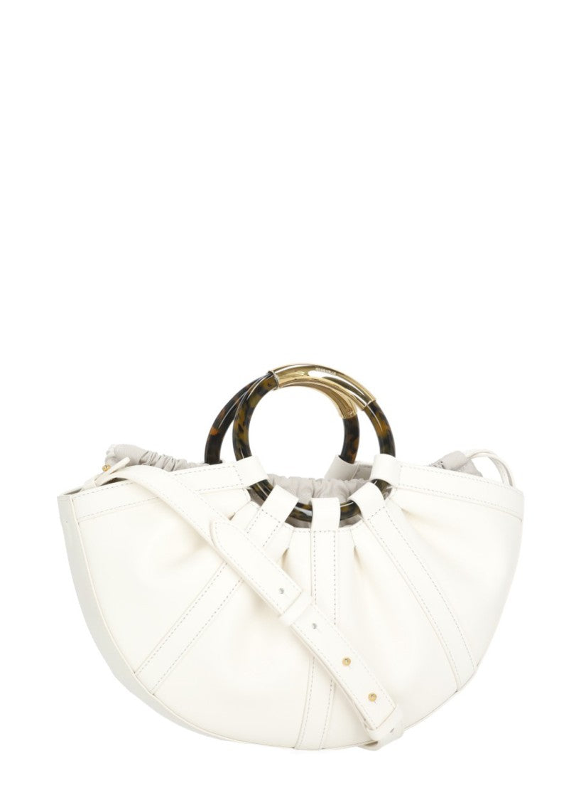 Coccinelle Medium Shoulder Bag With Tortoiseshell Accents And Removable Lining