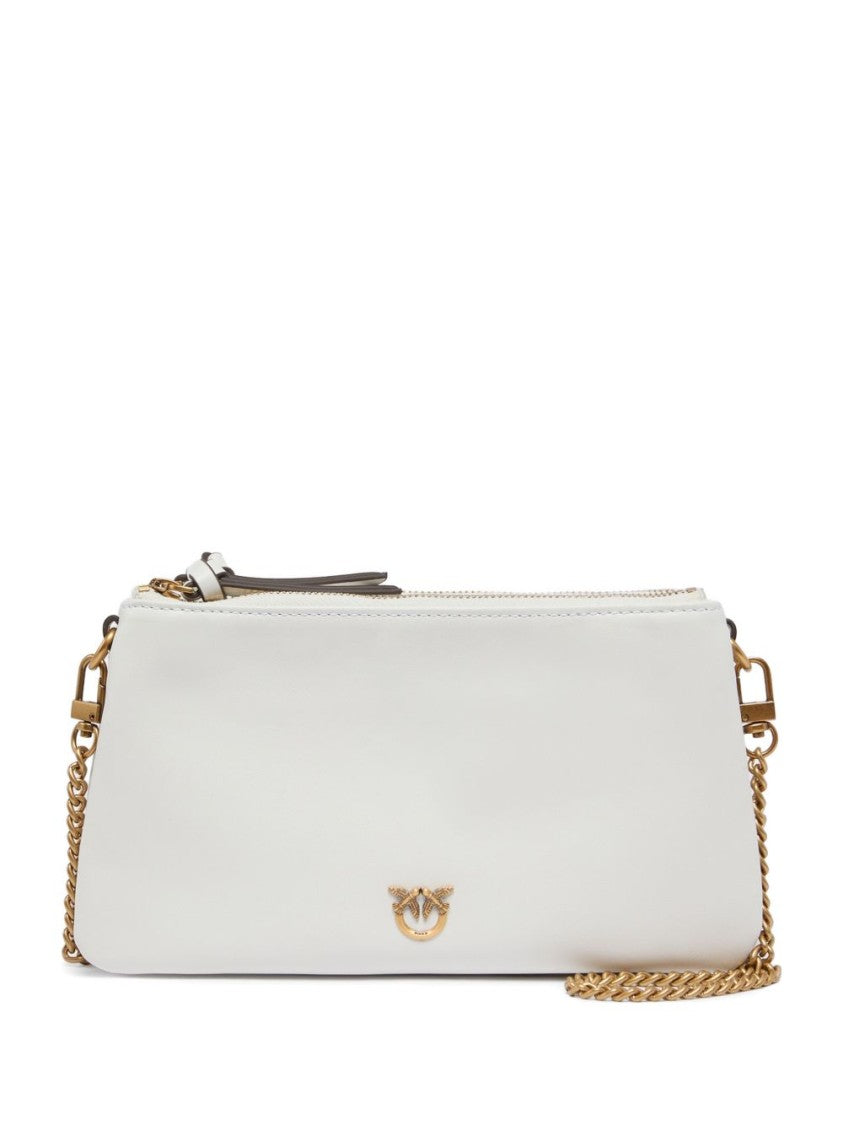 Pinko White Love Birds Shoulder Bag