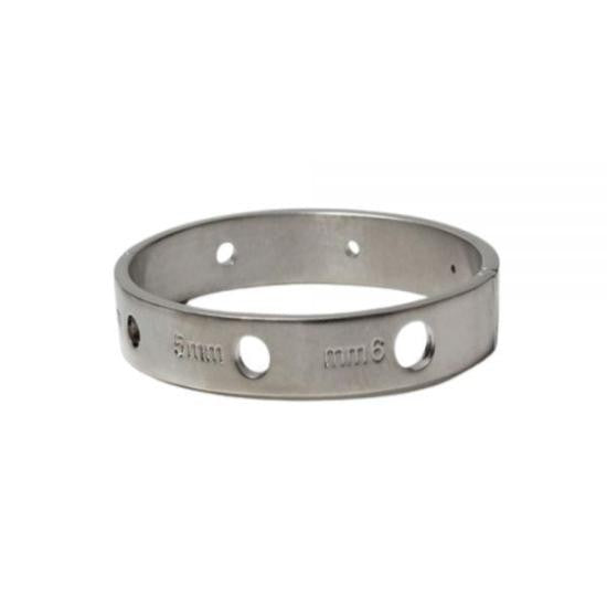 Mm6 By Maison Margiela Polished Silver-Finish Yellow Brass Ring With Cutout Design