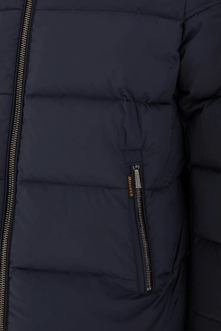Moorer Horizontal Quilted Padded Jacket With High Collar