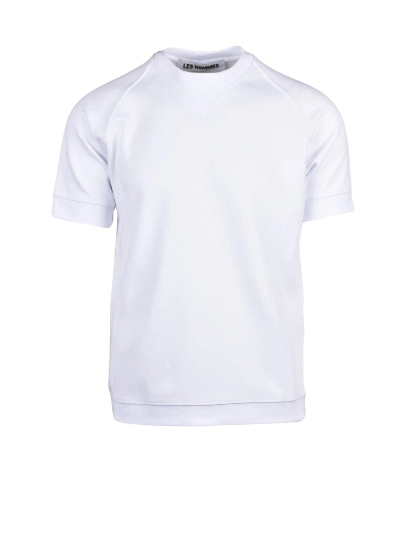 Les Hommes White Cotton Polyester Sweatshirt
