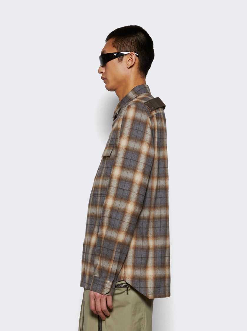 Rick Owens Outershirt Grey Plaid